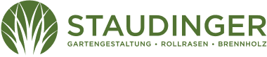 Staudinger Gartengestaltung, Rollrasen, Brennholz